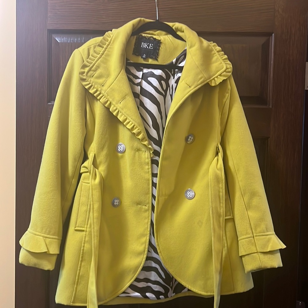 Green Buckle pea coat